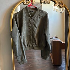 SHEIN Olive Green Bomber Jacket size L